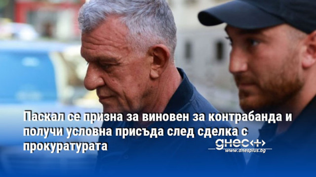 Паскал се призна за виновен за контрабанда и получи условна присъда след сделка с прокуратурата