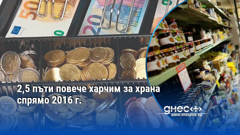 2,5 пъти повече харчим за храна спрямо 2016 г.