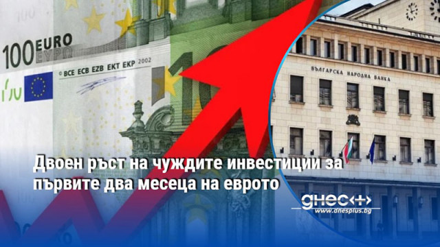 Двоен ръст на чуждите инвестиции за първите два месеца на еврото