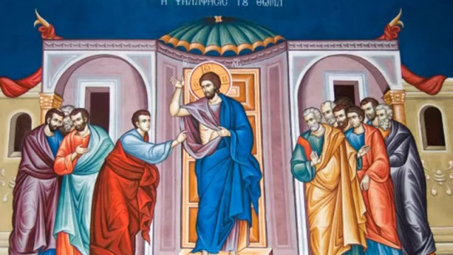 На Томина неделя възкръсналият Христос се явява на учениците и последователите си