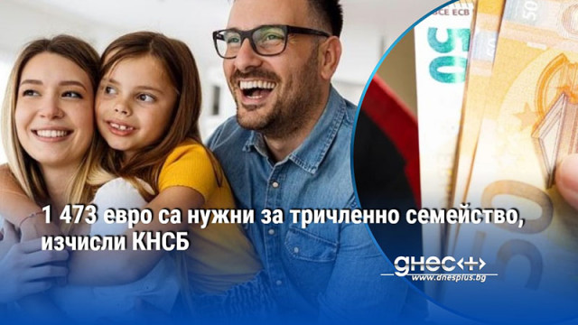 1 473 евро са нужни за тричленно семейство, изчисли КНСБ