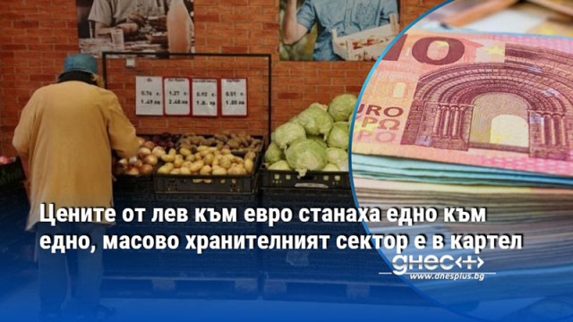 Цените от лев към евро станаха едно към едно, масово хранителният сектор е в картел