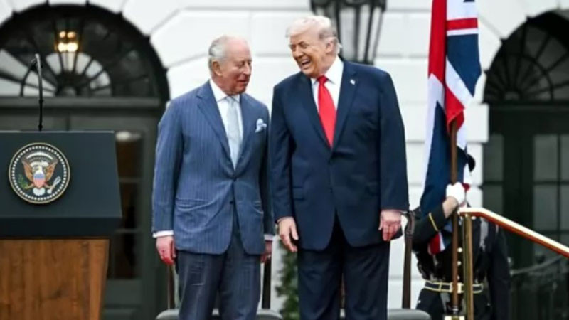 Белият дом на снимка на Тръмп и Чарлз III: Двама крале