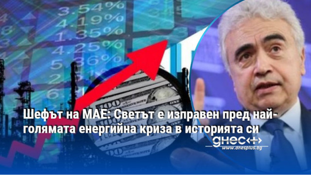 Шефът на МАЕ: Светът е изправен пред най-голямата енергийна криза в историята си
