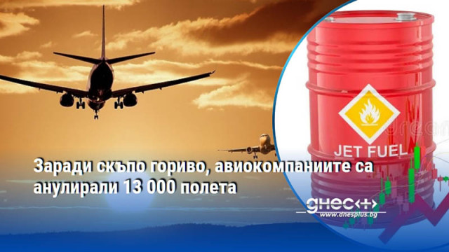 Заради скъпо гориво, авиокомпаниите са анулирали 13 000 полета