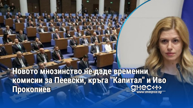 Новото мнозинство не даде временни комисии за Пеевски, кръга "Капитал" и Иво Прокопиев