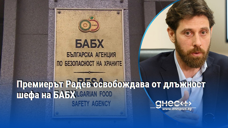 Премиерът Радев освобождава от длъжност шефа на БАБХ