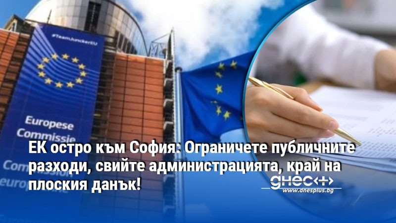 ЕК остро към София: Ограничете публичните разходи, свийте администрацията, край на плоския данък!