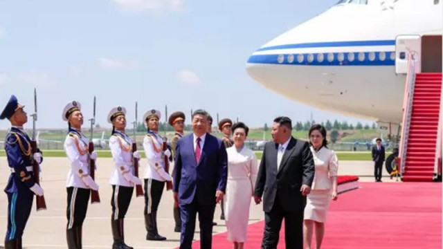 Китайският лидер Си Дзинпин пристигна на визита в Северна Корея