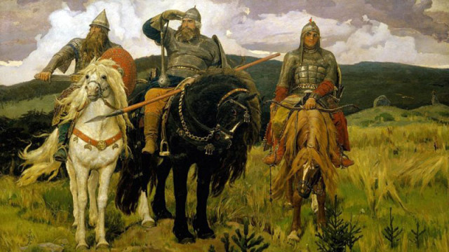 Неговата картина Богатири 1898 е широко известна в цял свят