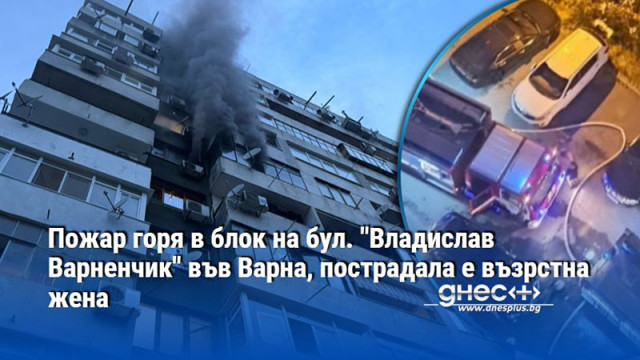 Пожар в блок 54 на бул Владислав Варненчик Запали се