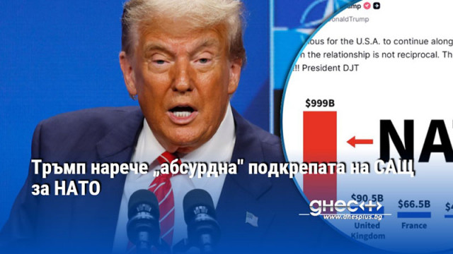Тръмп нарече „абсурдна" подкрепата на САЩ за НАТО