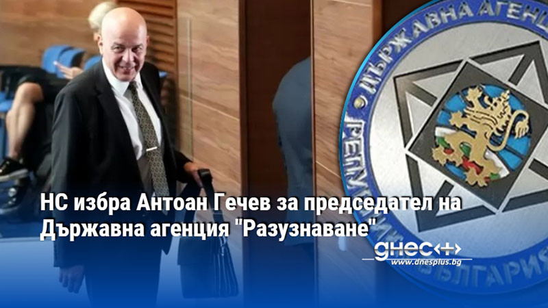 НС избра Антоан Гечев за председател на Държавна агенция "Разузнаване"