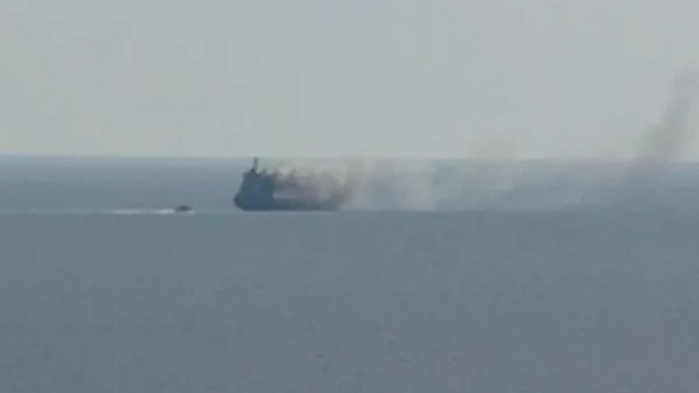 Корабът за пропан бутан LPG Gas Lisbon се запали в