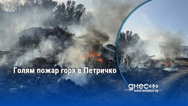 Повече от 30 доброволци пожарникари и два екипа на Аварийното