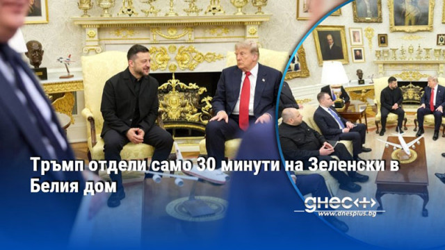 Тръмп отдели само 30 минути на Зеленски в Белия дом