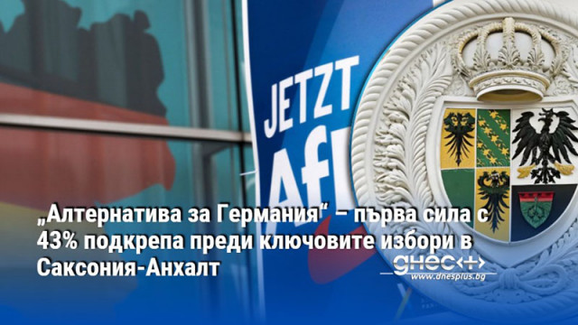 „Алтернатива за Германия“ – първа сила с 43% подкрепа преди ключовите избори в Саксония-Анхалт