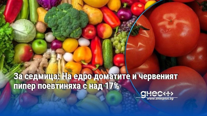 За седмица: На едро доматите и червеният пипер поевтиняха с над 17%
