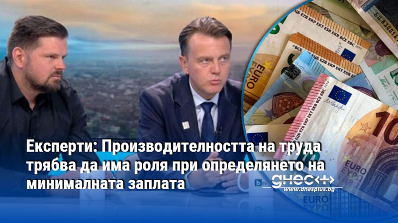 Експерти: Производителността на труда трябва да има роля при определянето на минималната заплата