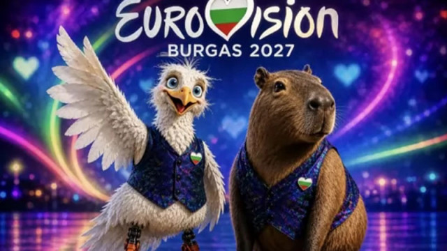 Гларус и капибара спорят за символ на „Евровизия 2027“ в Бургас