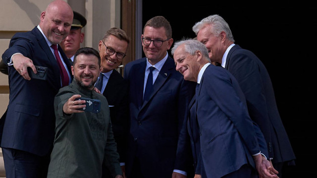 Зеленски след селфи с балтийската осморка: Киев не е участвал в саботажа на "Северен поток"