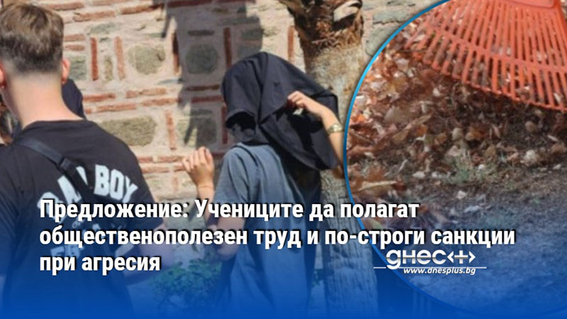 Предложение: Учениците да полагат общественополезен труд и по-строги санкции при агресия
