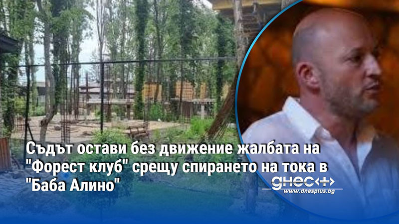 Съдът остави без движение жалбата на "Форест клуб" срещу спирането на тока в "Баба Алино"