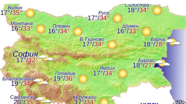 Времето във Варна в понеделник