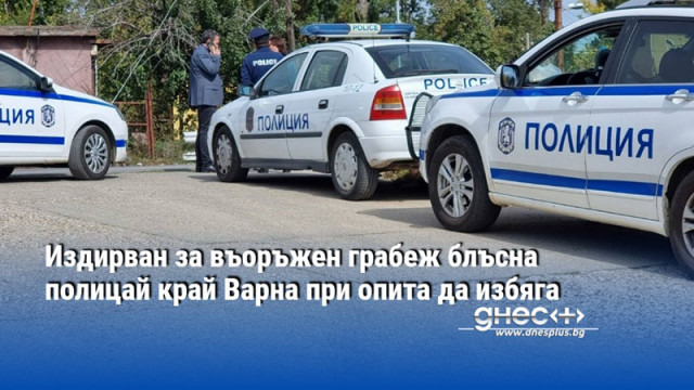 Издирван за въоръжен грабеж блъсна полицай край Варна при опита да избяга