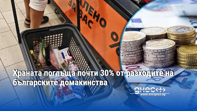 Храната поглъща почти 30% от разходите на българските домакинства