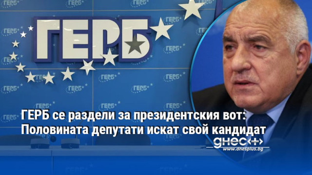 ГЕРБ се раздели за президентския вот: Половината депутати искат свой кандидат