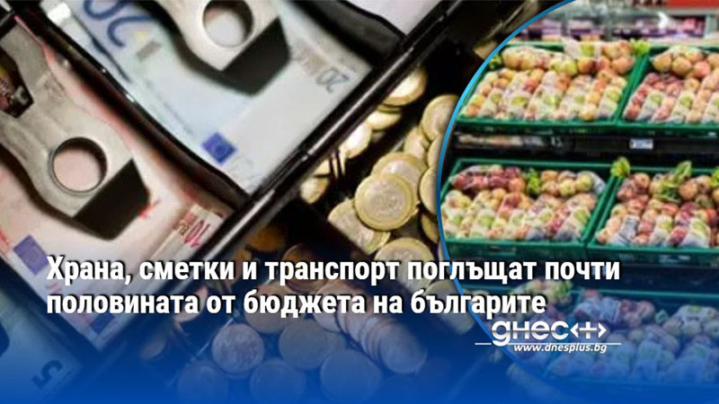 Храна, сметки и транспорт поглъщат почти половината от бюджета на българите