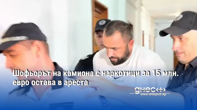 Шофьорът на камиона с наркотици за 15 млн. евро остава в ареста