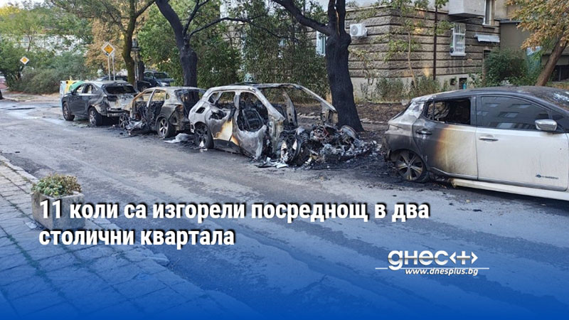 11 коли са изгорели посреднощ в два столични квартала