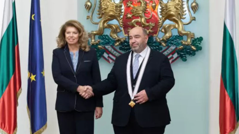 Президентът удостои посланика на Гърция у нас с орден „Мадарски конник“ първа степен