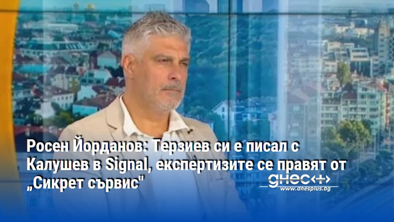 Росен Йорданов: Терзиев си е писал с Калушев в Signal, експертизите се правят от „Сикрет сървис"