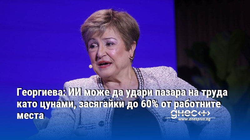 Георгиева: ИИ може да удари пазара на труда като цунами, засягайки до 60% от работните места