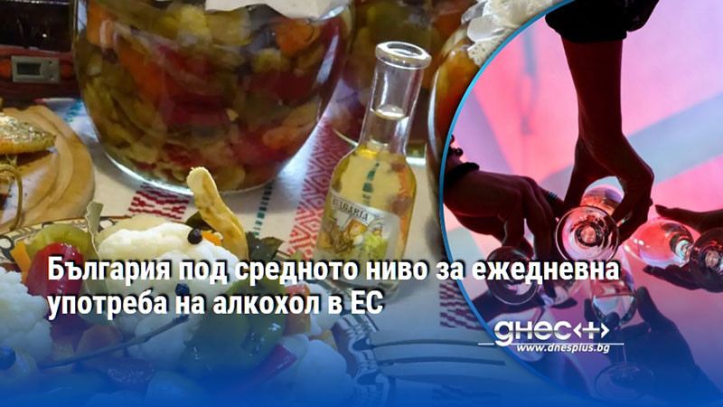 България под средното ниво за ежедневна употреба на алкохол в ЕС
