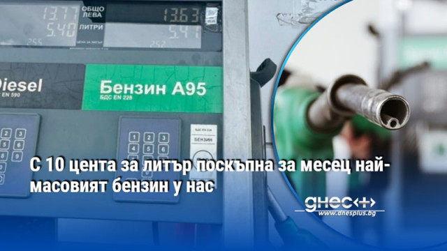 С 10 цента за литър поскъпна за месец най-масовият бензин у нас