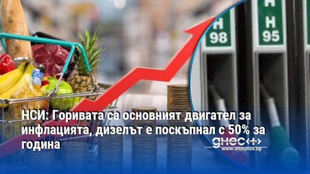 НСИ: Горивата са основният двигател за инфлацията, дизелът е поскъпнал с 50% за година