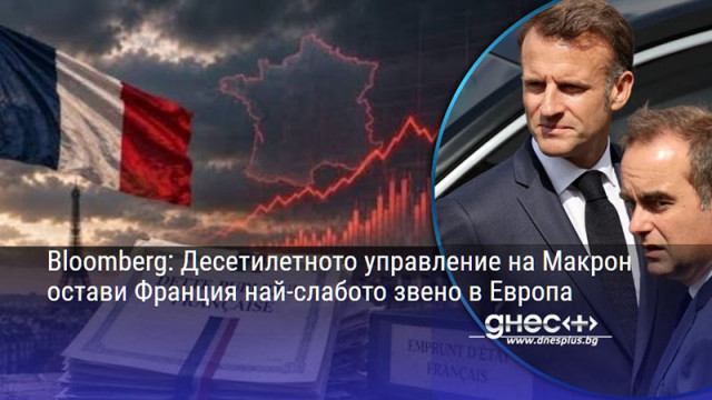 Bloomberg: Десетилетното управление на Макрон остави Франция най-слабото звено в Европа
