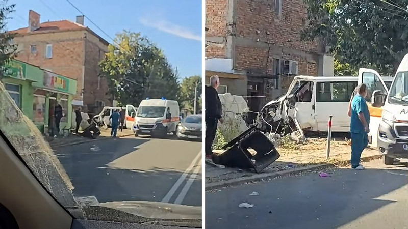 Шофьор на микробус загина на място след удар в ограда на къща край Бургас