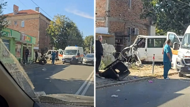 Шофьор на микробус загина на място след удар в ограда на къща край Бургас