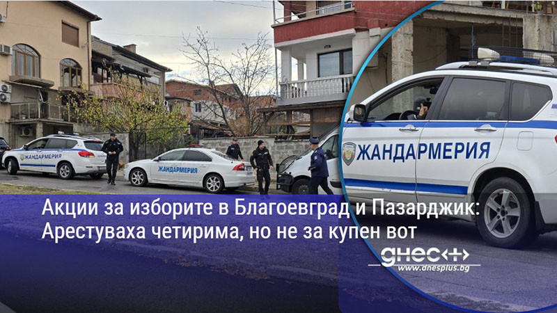 Акции за изборите в Благоевград и Пазарджик: Арестуваха четирима, но не за купен вот