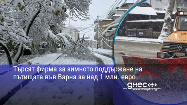 Търсят фирма за зимното поддържане на пътищата във Варна за над 1 млн. евро