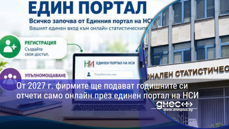 От 2027 г. фирмите ще подават годишните си отчети само онлайн през единен портал на НСИ