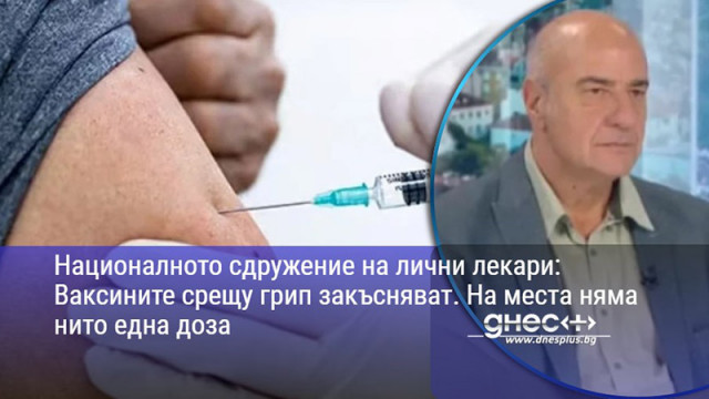 Националното сдружение на лични лекари:Ваксините срещу грип закъсняват.На места няма нито една доза