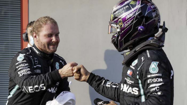 Ботас изпревари Хамилтън за полпозишън на Имола