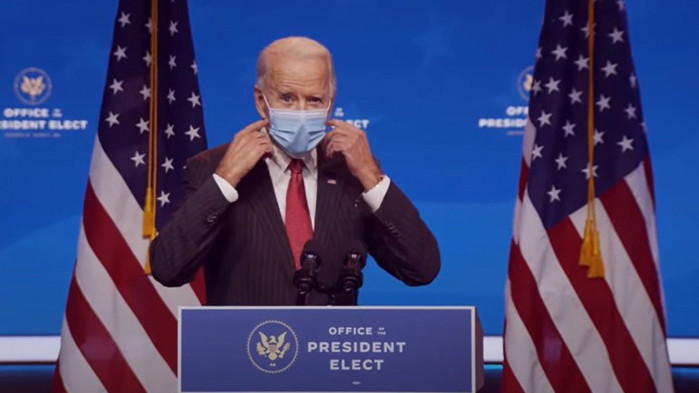 Байдън поиска от американците да носят маски през първите 100 дни от неговото управление