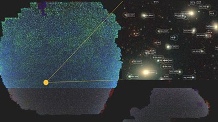 Астрономи публикуваха гигантска двуизмерна карта на Вселената